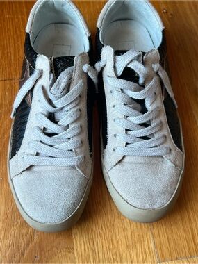 ShuShop Beige, Black & Brown Low-Top Women's Sneakers
